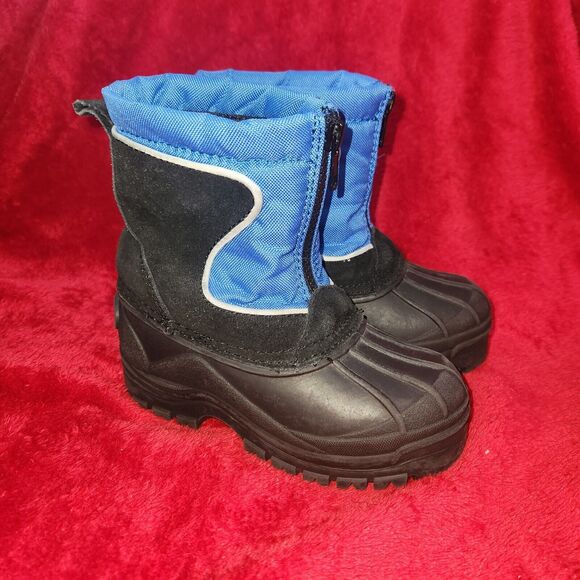 Tamarack Snow Boots Kids Size 9 Blue And Black All Weather Thermolite - Picture 1 of 9